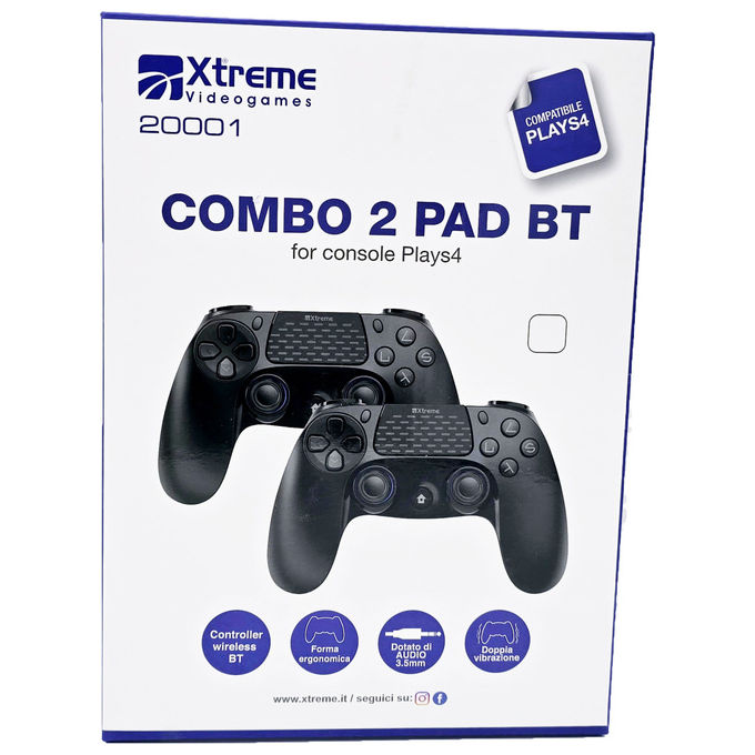 Xtreme Combo 2 Gamepad Wireless Bluetooth Nero per Playstation 4