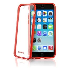 Microshield Accent Cover per iPhone 6 clear bordo gommato rosso