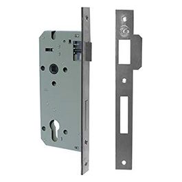 Yale 52x00450s2 Serratura Infilare Cilindro Europeo Bordo Quadro Nichelato Satinato