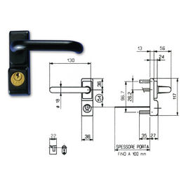 Yale 9520 Maniglia e Cilindro Esterno Reversibile