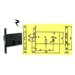 Yale Serratura Elettrica a Infilare E70 Cilindro Ovale