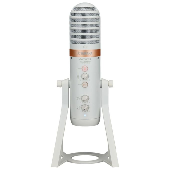 Yamaha AG01 Microfono a Condensatore USB per Streaming Live Bianco