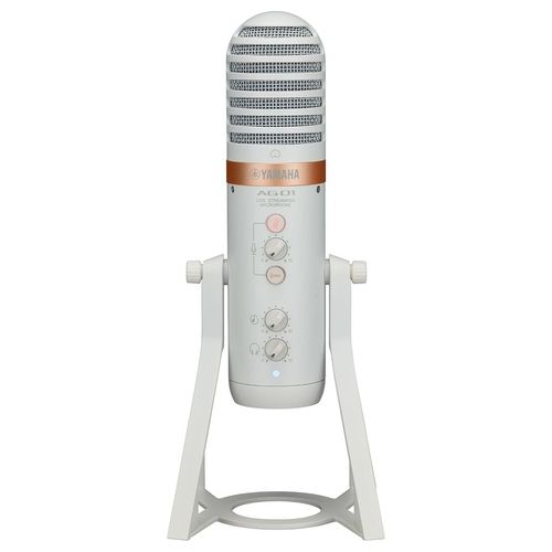 Yamaha AG01 Microfono a Condensatore USB per Streaming Live Bianco