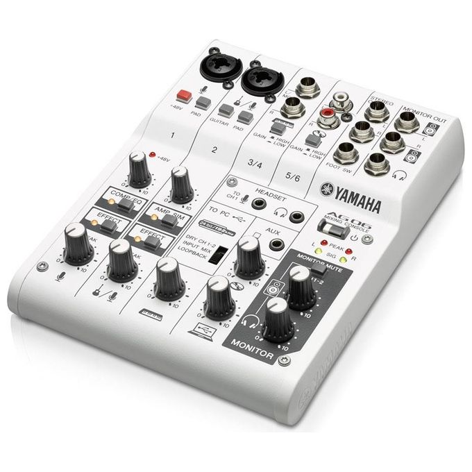Yamaha CAG06 AG06 Mixer 6 Canali Bianco