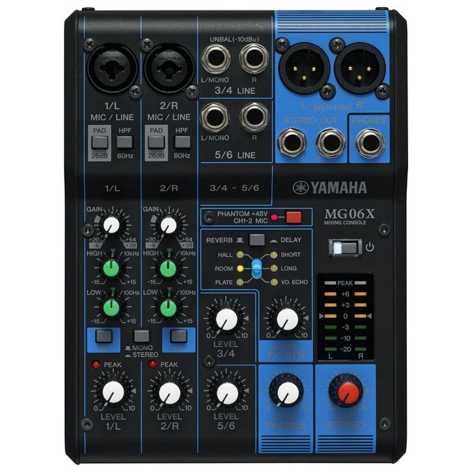 Yamaha MG06X Mixer Professionale con Effetti per Live Karaoke