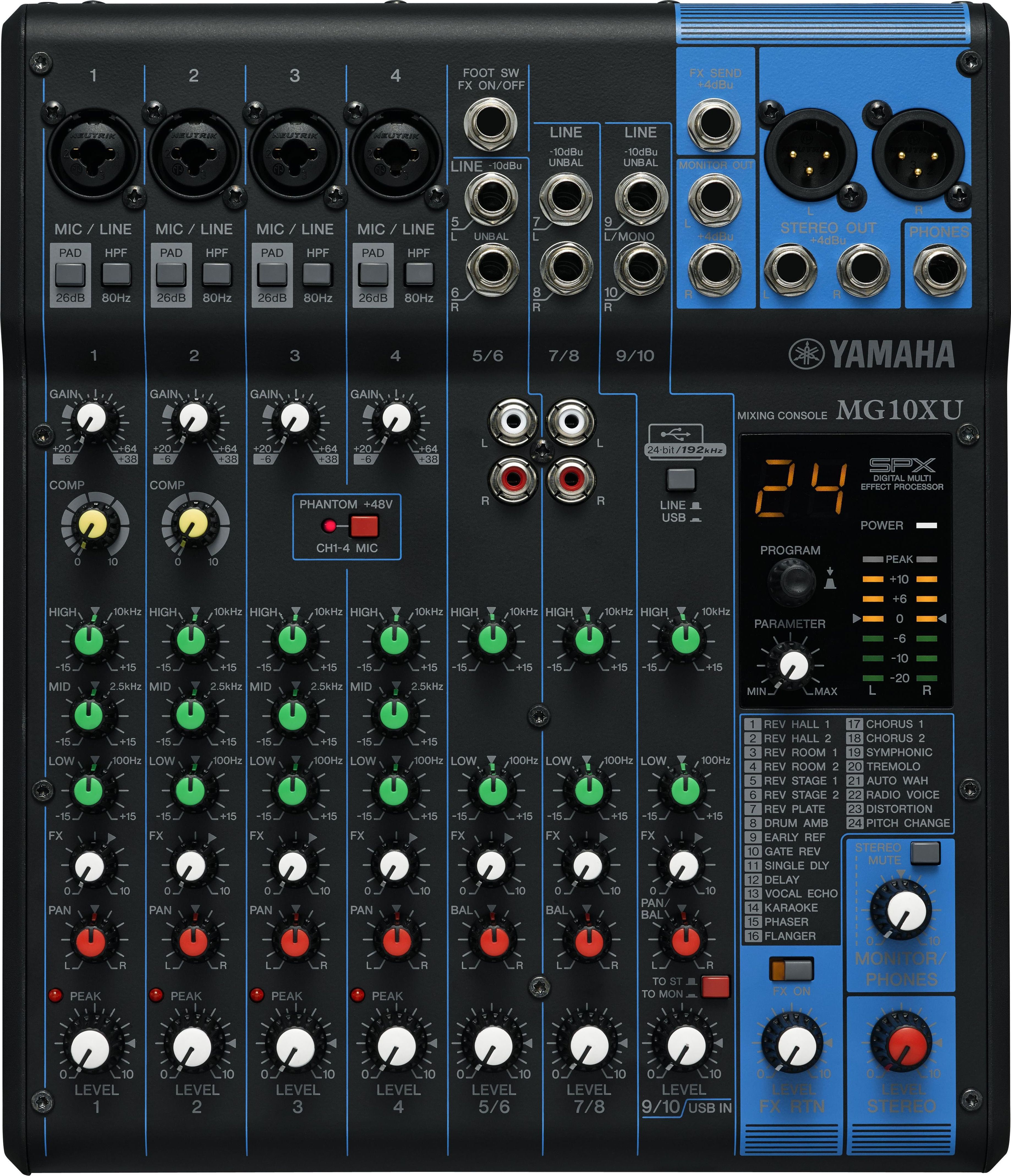 Yamaha MG10XU mixer audio professionale a 10 canali