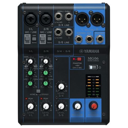 Yamaha Mixer Analogico 6 Canali Black