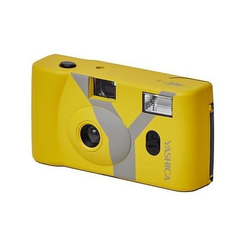 Yashica MF1 Fotocamera Ricaricabile Set con Pellicola Giallo