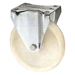 Ruota Fissa Nylon Mozzo Cuscinetti Rulli Acciaio Zincocromato