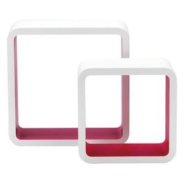 Set 2 Mensole Fmb Rettangolare Bianco Fucsia