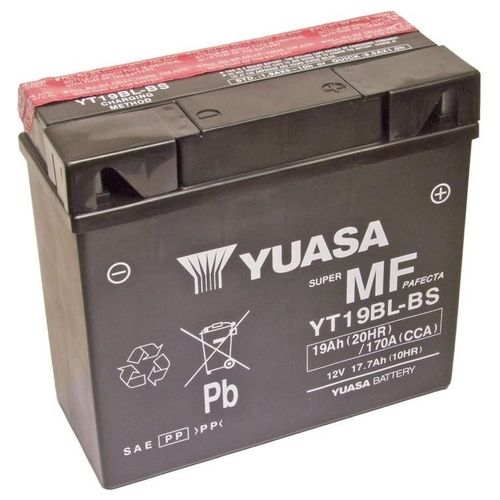 Batteria Moto Yuasa YT19BL-BS tipo MF a limitata autoscarica (con acido a corredo)