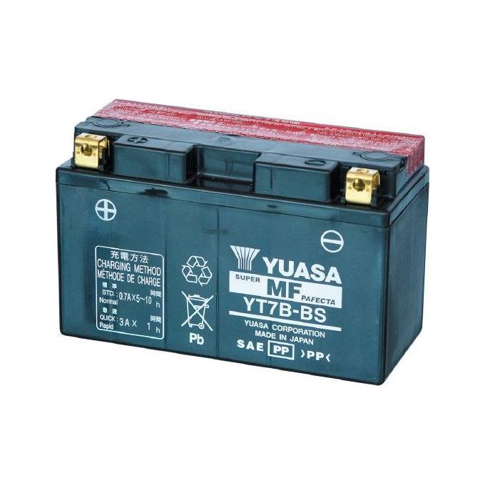 Batteria Moto Yuasa YT7B-BS tipo MF a limitata autoscarica (con acido a corredo)