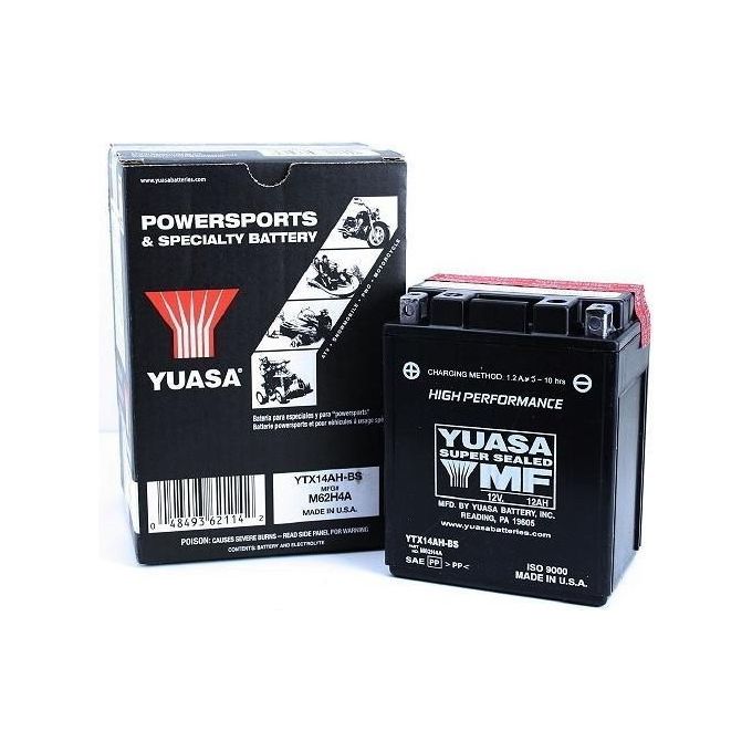 Batteria Moto Yuasa YTX14AH-BS tipo MF High Performance (con acido a corredo)
