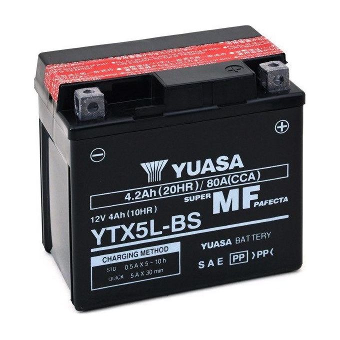 Batteria Moto Yuasa YTX5L-BS tipo MF a limitata autoscarica (con acido a corredo)