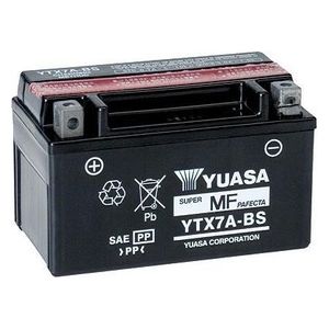 Batteria Moto Yuasa YTX7A-BS tipo MF a limitata autoscarica (con acido a corredo)