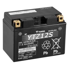 Batteria Moto YTZ12S tipo MF Sigillata Precaricata Ermetica