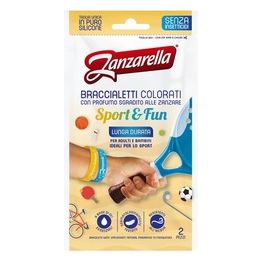 Zanzarella Bracciale Antizanzare Sport e Fun 2 Pezzi