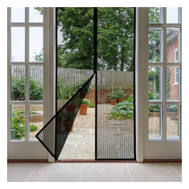 Zanzariera magnetica per porta 100x220 cm nera con 2 bandelle Vigor