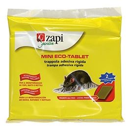 Zapi Mini Eco-Tablet Rigida Trappola Adesiva per Topi e Ratti 2 Pezzi