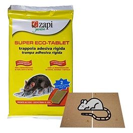 Zapi Super Eco-Tablet Rigida Trappola Adesiva per Topi e Ratti 2 Pezzi