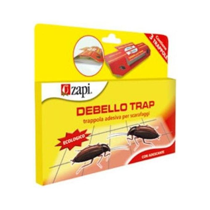 Zapi Trappola Adesiva Scarafaggi Debello Trap Pezzi 3