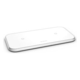 Tappetino di Ricarica Wireless Qi Doppio 10W Alluminio Bianco