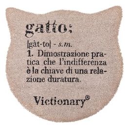 Zerbino 70x70 cm in cocco fondo antiscivolo,Victionary Gatto