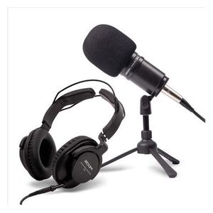 Zoom ZDM-1PMP Kit Podcast con Microfono Cavo e Cuffie con Treppiede