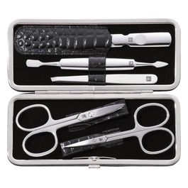CLASSIC INOX Set per Manicure Coccodrillo Nero 5 Pezzi