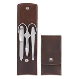 TWINOX Mountain Set Manicure e Pedicure Custodia Marrone 3 Pezzi