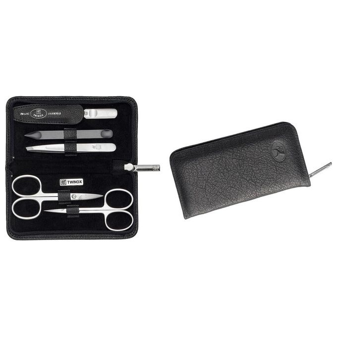 Zwilling TWINOX Yak Set Manicure e Pedicure Custodia Cerniera Lampo Nero 3 Pezzi