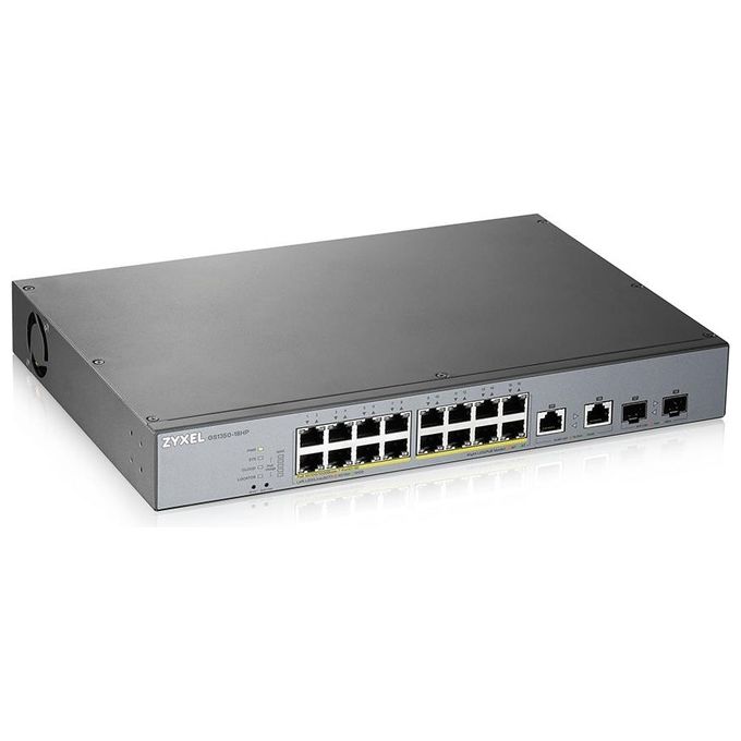 Zyxel GS1350-18HP-EU0101F Switch di Rete Gestito L2 Gigabit Ethernet 10/100/1000 Grigio Supporto Power over Ethernet
