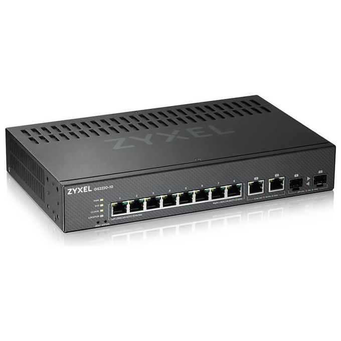 Zyxel GS2220-10-EU0101F Switch di Rete Gestito L2 Gigabit Ethernet 10/100/1000 Nero