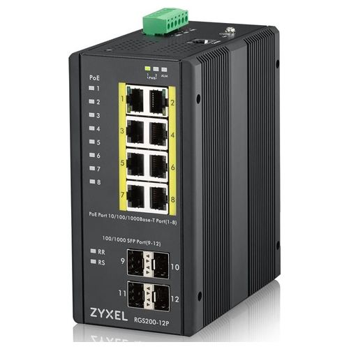 Zyxel RGS200-12P Switch 12 Porte Managed 8 Porte