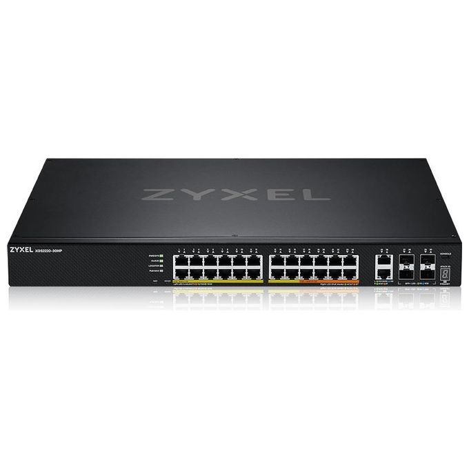 Zyxel XGS2220-30HP Switch PoE a 24 Porte GbE L3 Access con 6 Uplink 10G 400W