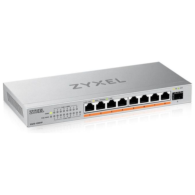 Zyxel XMG-108HP Switch Non Gestito 2.5G Ethernet 100-1000-2500 Supporto Power over Ethernet
